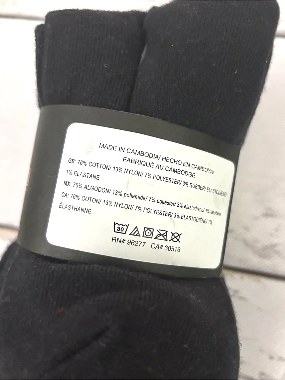 Vans Black Crew Socks with Black Logo - 3 Pack Boys Sz 1 - 6 NWT